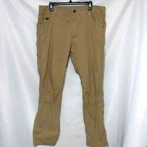 KUHL Men's  SIZE 38x31 Tan Pants. CARGO POCKETS VERY GOOD CLEAN CONDITION